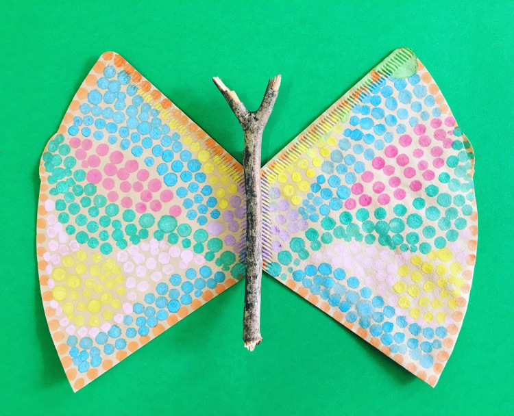 Coffee Filter Pointillism Butterflies