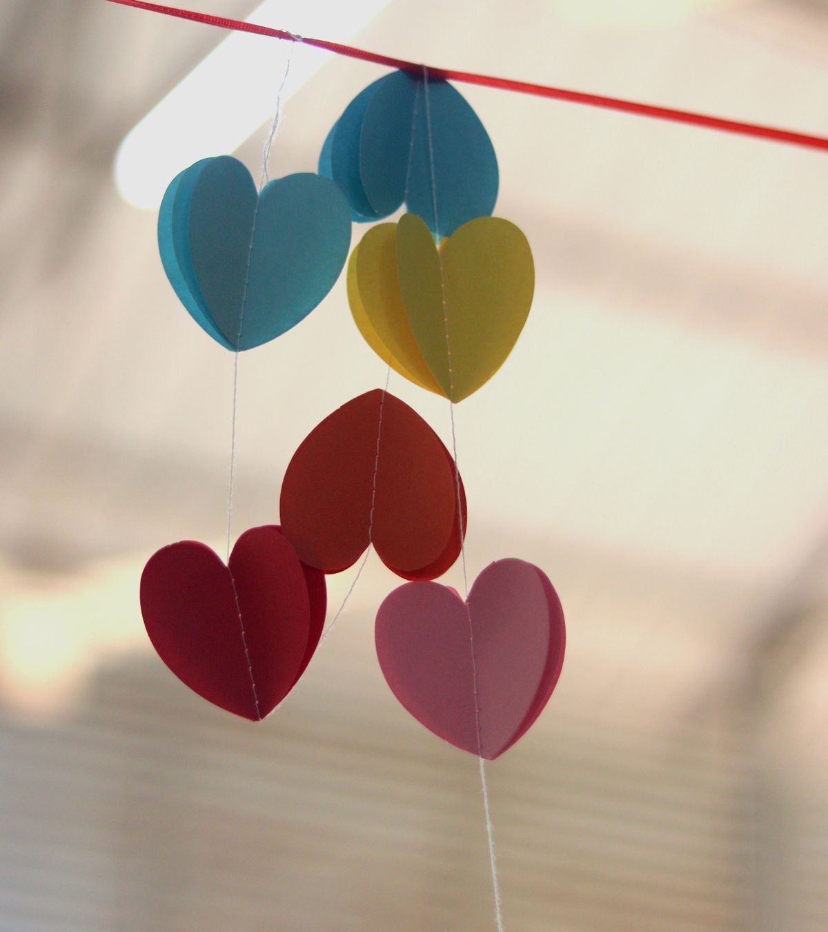 Spin Art Heart Garland